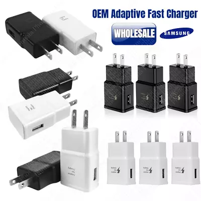 Wholesale Bulk Adaptive Fast USB Wall Charger Power Adapter For Samsung US Block • $7.58