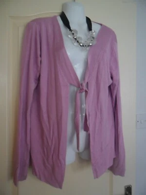 $6.22 • Buy Kaleidoscope Smart Pink Tie Front Long Sleved Fine Knit Cardigan Size 16  L@@k!!