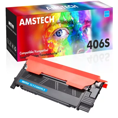 Cyan Toner Fits For Samsung CLT-406S Xpress C460W C410W CLP-360 366W 365 CLX3300 • £9.60