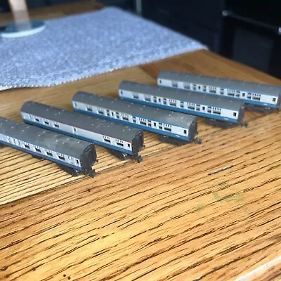 Five Lima N Gauge Blue And Grey Intercity Coaches  • £26