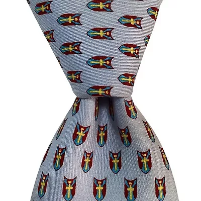 VINEYARD VINES Custom Men's 100% Silk Necktie Designer Geometric Blue/Red EUC • $34.99