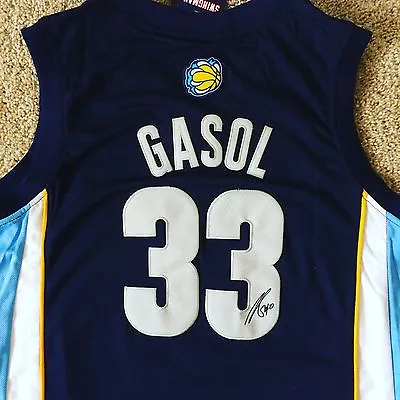 Marc Gasol Signed Autograph Memphis Grizzlies Basketball Jersey NBA Spain • $200