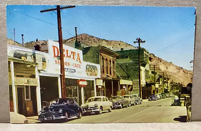 Delta Saloon Street View Virginia City Nevada Chrome Postcard 411 • $4