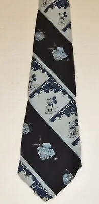 Vintage Cervantes Micky Mouse Tie  W Blue Roses • $8