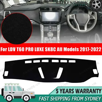 Non-Slip Dash Mat Dashboard Cover For LDV T60 PRO LUXE SK8C All Models 2017-2022 • $26.12