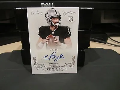 National Treasures Signatures Autograph Rookie Raiders Matt McGloin 47/99  2013 • $120