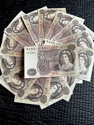 💯 Old £10 Pound Note Bank Of England/ 1971’s / GENUINE.￼ • £39.99