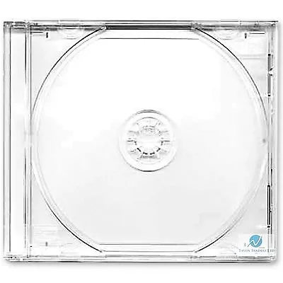 20 Single CD Jewel Case 10.4mm Spine With Clear Tray New Empty Replacement Cover • £12.45