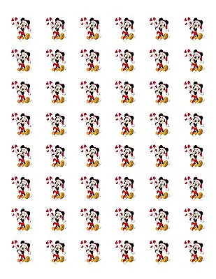 48 Mickey Mouse Christmas Envelope Seals Labels Stickers 1.2  Round • $2.22