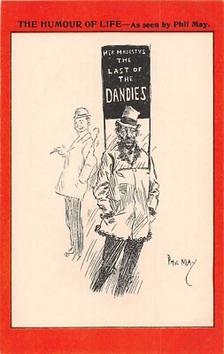 £3.60 • Buy Postcard Humour Of Life Tramp Billboard Dandy   Phil May