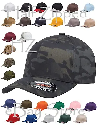 $12.47 • Buy Flexfit Structured Twill Fitted Cap Baseball Hat 6277 S/M L/XL XL/2XL 29 COLORS!