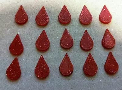 15 Blood Drop Wound Markers 3D Printed  For Wargames Grimdark War Hammer 40K Ect • £4