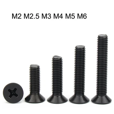 £1.48 • Buy M2-M6 Black Phillips Countersunk Machine Screws A2 Stainless Steel Flat Head Bol
