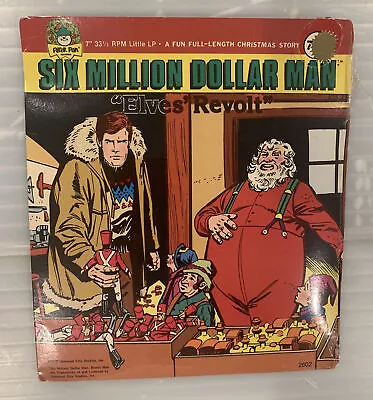 Vintage Peter Pan 45 Sealed Six Billion Dollar Man Full Length Christmas Story • $6