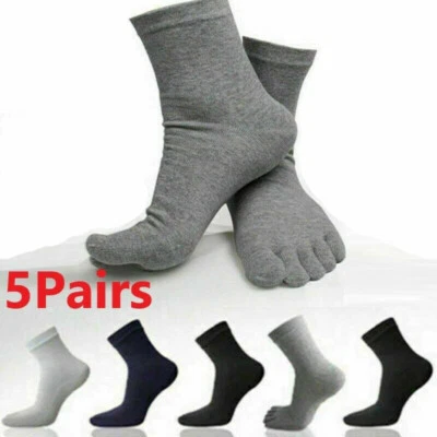 £7.99 • Buy 5Pair Mens Five Finger Toe Orthopedic Compression Socks Winter Breathable Casual