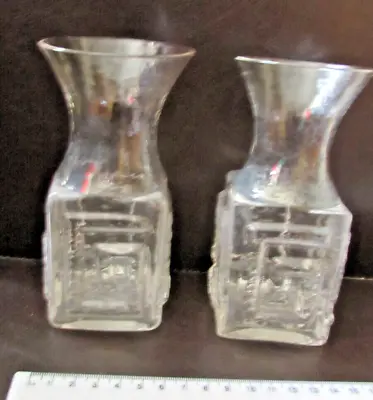 £14.50 • Buy 2 Vintage Dartington Glass Vase Frank Thrower Greek Key Textured