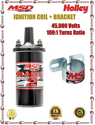 MSD Ignition Coil Blaster 2 Black 100:1 Ratio+ 2.25  Canister Style Bracket • $99.95