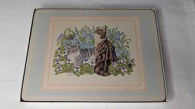Pimpernel Placemats Cats By Lesley Holmes Cork Backed Rectangular. Good Cond. • $20