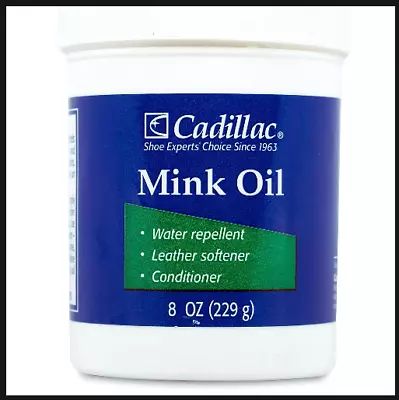 Cadillac Mink Oil For Leather Boots Shoes - Waterproof Leather - Water Repellent • $12.99