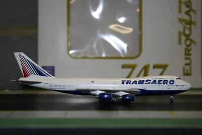 Aeroclassics 1:400 Transaero Boeing 747-200 VP-BQA (ACVPBQA) Model Plane • $63.94