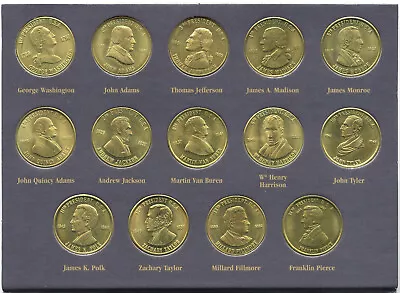 A Coin History Of The U.S. Presidents Art Medal Round Set Collection - G950 • $15