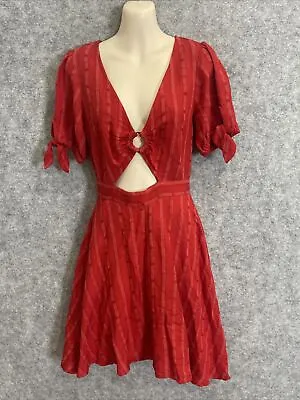 $31.50 • Buy Tigerlily Women's Designer Retro Red Stripe Linen Mix Playsuit Romper 6/XS (1780