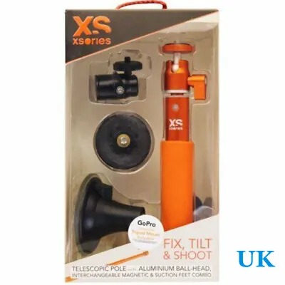 XSORIES XS Fix Tilt & Shoot Kit For GoPro Selfie Stick Glass Mount Suction Cup • £22.99