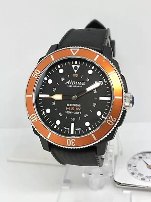 $250 • Buy Alpina HSW Orange Sapphire Crystal AL282X4V6 Seastrong Mens Smart Watch Swiss 