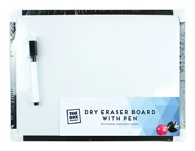 A4 Mini Dry Wipe Magnetic Whiteboard - Office Notice Memo Board - White • £3.59