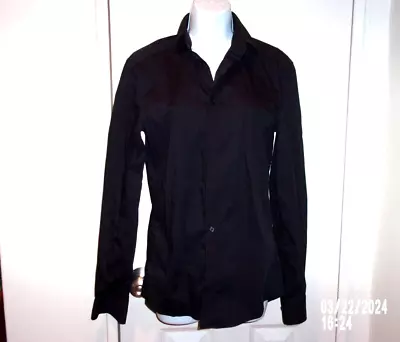H&M Women’s Slim Fit Black Long Sleeve Classic Button Shirt Blouse Top Size XS • $5.99