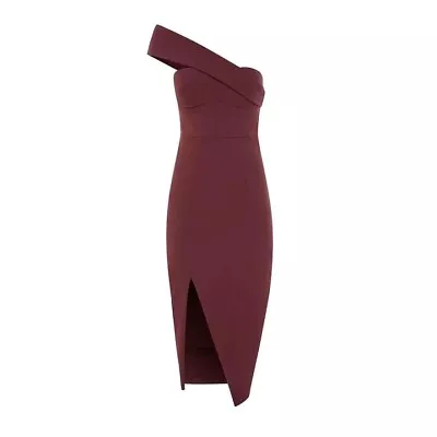 $60 • Buy Sheike Valentine MIDI Dress Merlot Size 6 Melbourne Cup