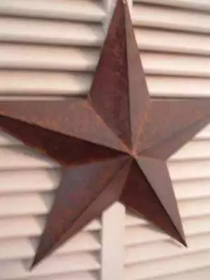  One 12  Rusty Look Metal Barn Star Rustic Americana Primitive Crafts  • $7.49