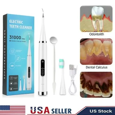 $12.95 • Buy Ultrasonic Dental Calculus Electric Tooth Cleaner Scaler Tartar Plaque Cleaning