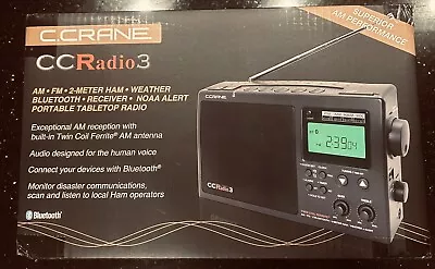 C. Crane CCRadio 3 Long Range Reception AM FM NOAA Weather Plus Alert And 2-Me • $170
