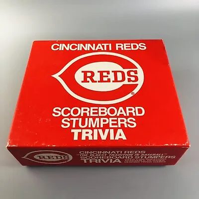Vintage 1985 Cincinnati Reds Scoreboard Stumpers Trivia Game • $16