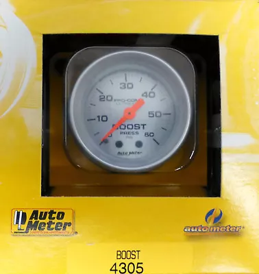 Auto Meter 4305 Ultra Lite Mechanical Boost Pressure Gauge 0-60 PSI 2 1/16 • $88