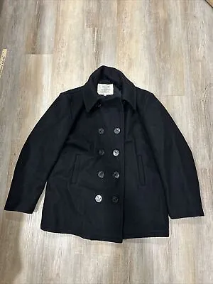 US Navy DSCP Quarterdeck Collection Wool Pea Coat Mens 42R • $74.99