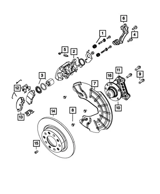 Genuine Mopar Rear Spindle Left 68081547AA • $132.22