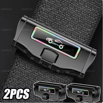 2pcs Car Accessories Seat Belt Holder Belt Limiter Safety Clips Buckle Black • $8