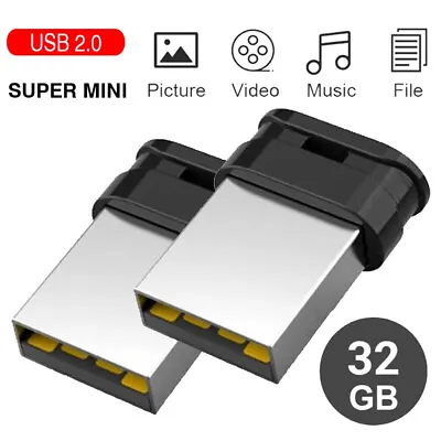 $10.99 • Buy Kootion Metal Mini Waterproof USB 2.0 32GB 2 Pack Flash Drive USB Memory Sticks 