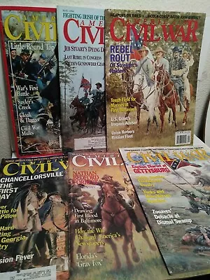 6 America's Civil War Magazines 1992-1996 Times Military History M 604 • $10.27