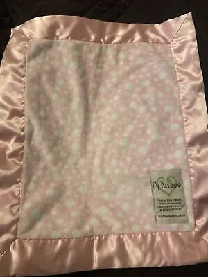 Baby Pink Minky Dot My Blankee Security Blanket Lovey 17  • $12