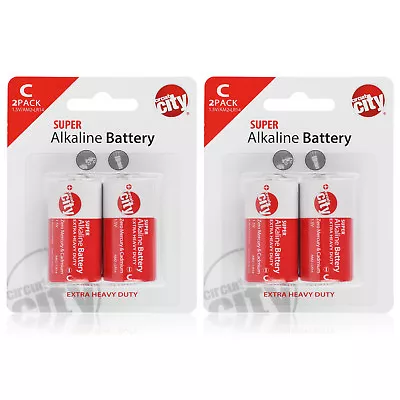 Circuit City C-Cell Enhanced Performance Alkaline Batteries  (4 Pack) • $8.75