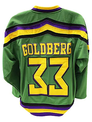 Greg Goldberg 33 Ducks Hockey Jersey Embroidered Costume Mighty Movie Uniform • $46.52