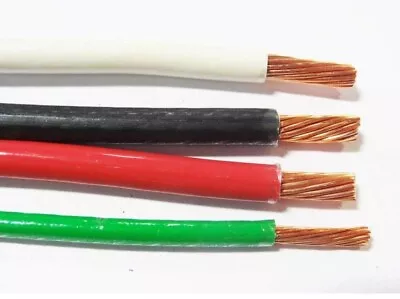 50' Ea Thhn Thwn 6 Awg Gauge Black White Red Copper Wire + 50 8 Awg Green • $189.99