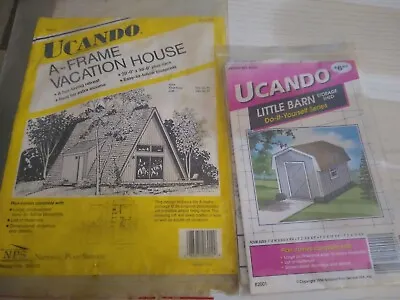 U Cando A-Frame Vacation House Blue Prints 20' X 30' No. X6012 + U Cando Barn • $42