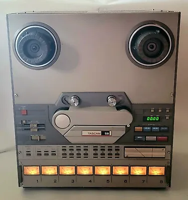 TASCAM 58 Pro Serviced 8 Track Open Reel 1/2  Recorder TEAC S/n 40062 • $4500