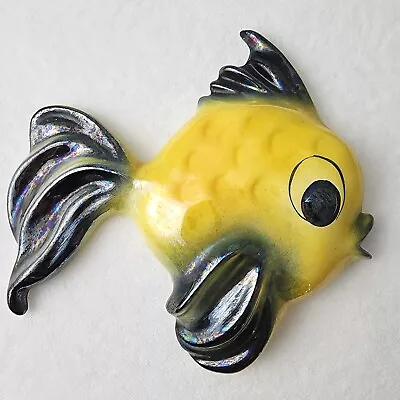 Ceramicraft California 1950's Wall Fish Yellow & Black Vintage With Tail Repair • $26.99