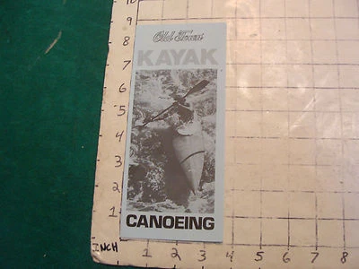 $32.71 • Buy Vintage CLEAN Brochure: OLD TOWN KAYAK CANOEING; 1974