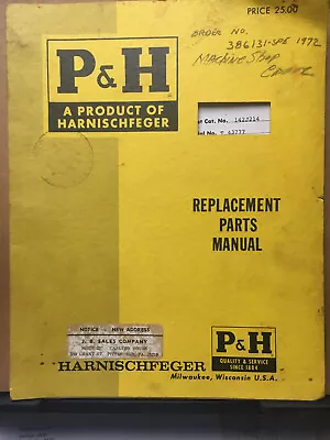 Replacement Parts Manual For P&H Harnischfeger 142J214 Crane Hevi-Lift 1D5 • $28.98